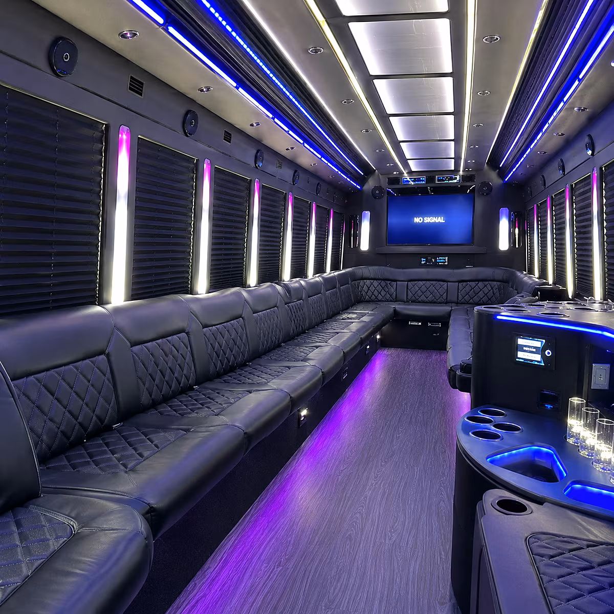 sammamish 30 passenger party bus inside
