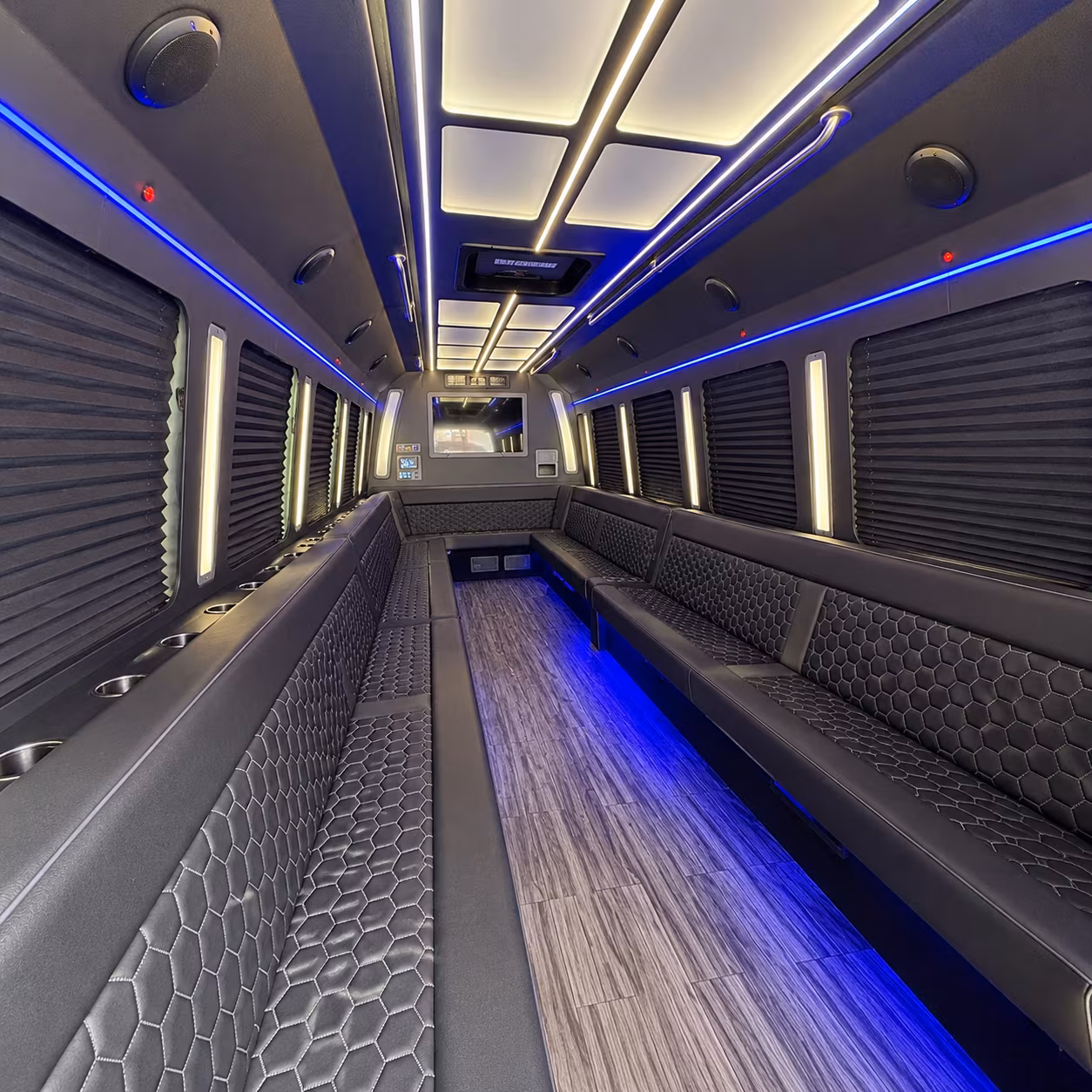 sammamish 30 passenger party bus interior