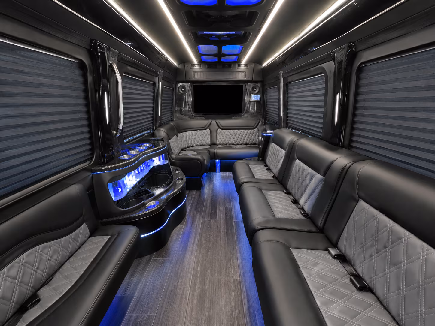 sammamish 40 passenger party bus inside