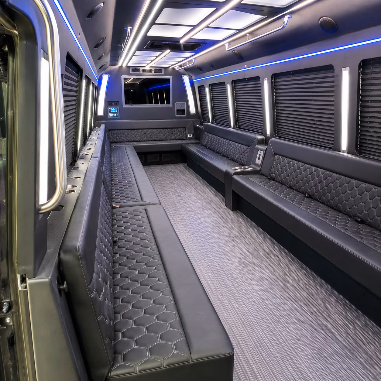 sammamish 40 passenger party bus interior