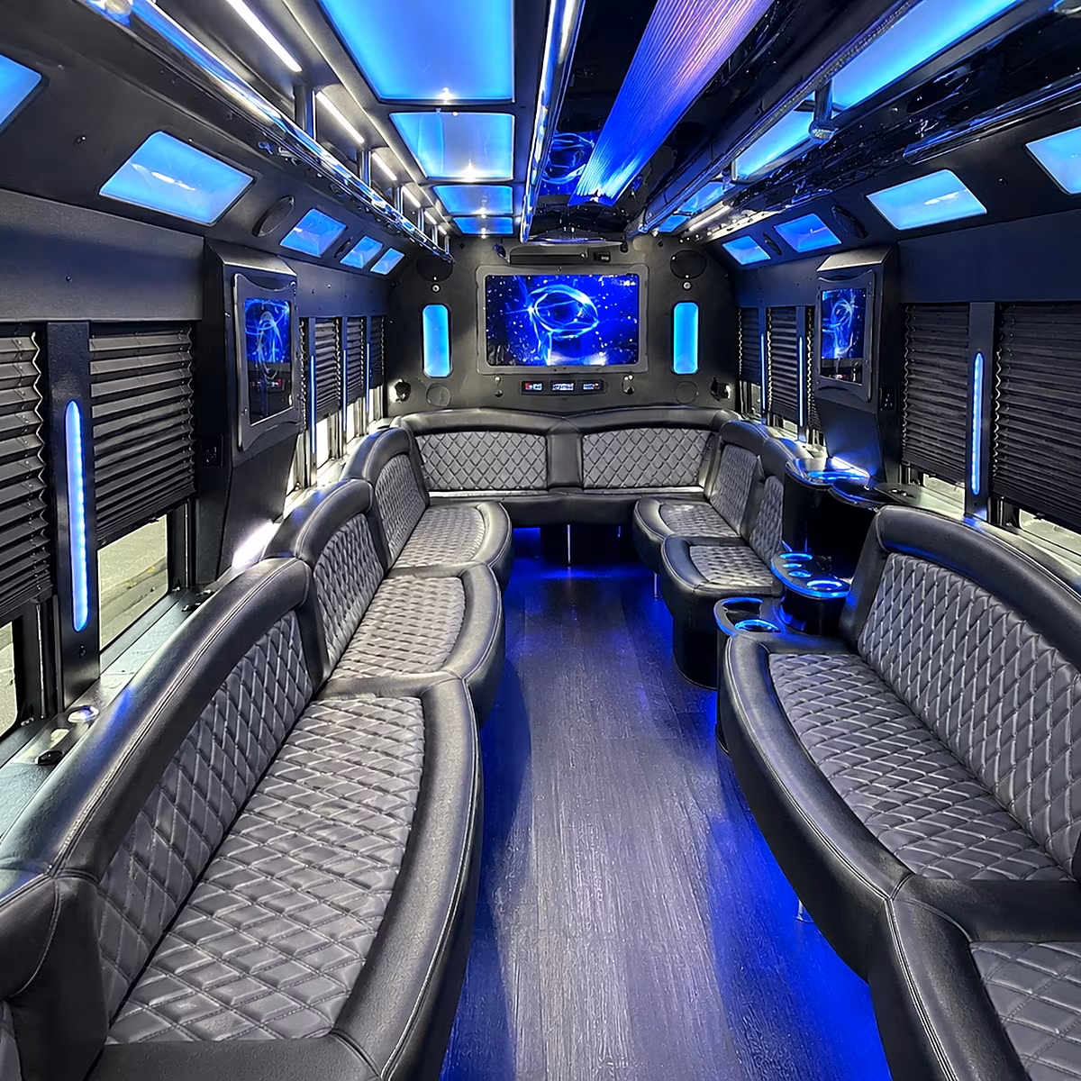 sammamish 50 passenger party bus interior