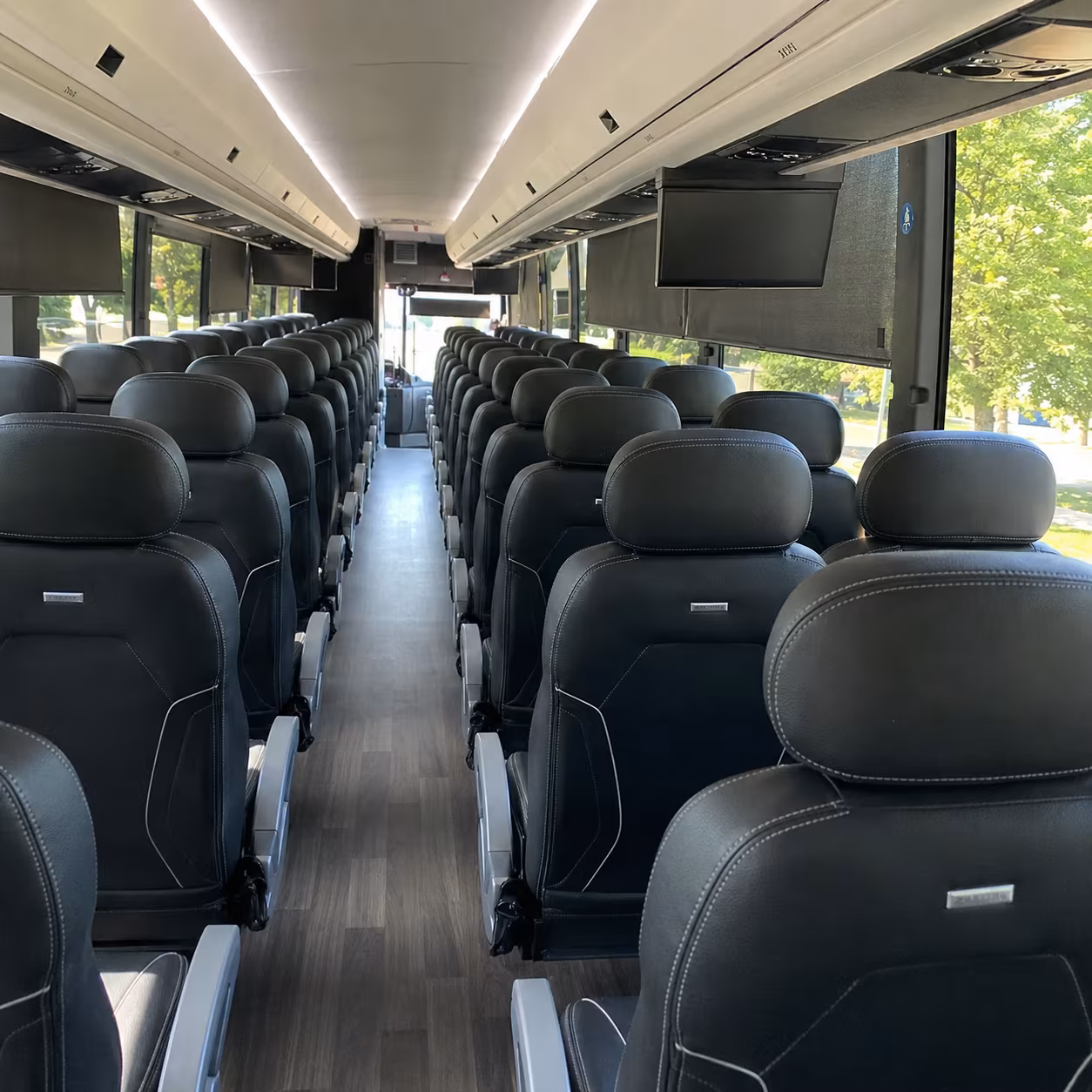 sammamish 56 passenger charter bus inside