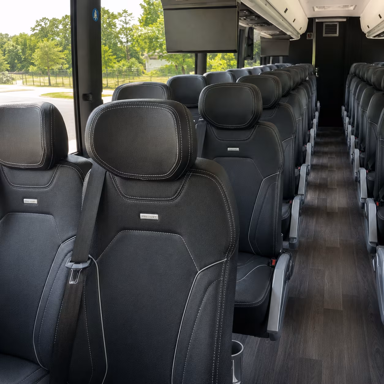 sammamish 56 passenger charter bus interior